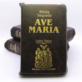 Imagem do produto Bíblia Ave Maria Letra Maior c/imagem personalizada do Divino Pai Eterno.