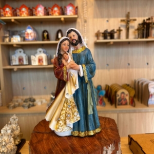 Imagem Sagrada Família 20cm com Strass
