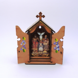 Capelina Divino Pai Eterno c/porta imagem resinada 15cm.