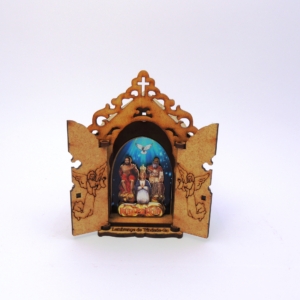 Capela Divino Pai Eterno em MDF pequena 12cm.