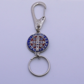 Imagem do produto Chaveiro Medalha de São Bento de metal c/mosquetão. - 