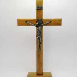 Imagem do produto Crucifixo São Bento de madeira 35cm c/base. - 