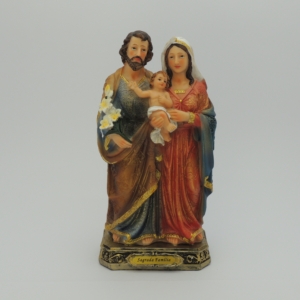Sagrada Família em resina 22,5cm estampada Importada.