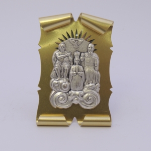 Adorno Pergaminho Divino Pai Eterno em Metal 8cm