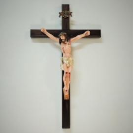 Imagem do produto Crucifixo 33cm para Parede. Cristo em resina. - 