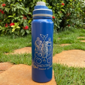 Garrafa Térmica Divino Pai Eterno Azul