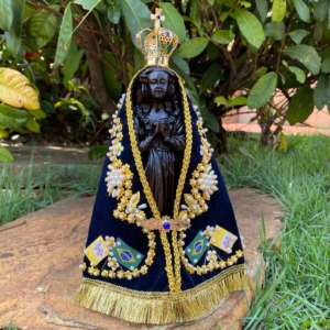 Imagem Nossa Senhora Aparecida 24cm em Resina com Manto